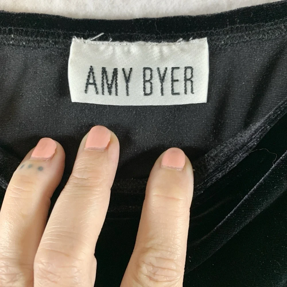 VTG Amy Byer Y2K Asymmetrical Velvet‎ Skirt Sz XS Whimsigoth Dark Fairy Grunge